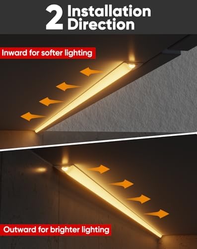Shine Decor Under Cabinet Lighting Strip, Free Cuttable LED Silicone Neon Rope Hardwired 24V Anti-Glare Bright Cozy 684 Lumen for Indoor, Adhesive Black Shell 2700K Warm 36” UL Certified, No Adapter - Image 5