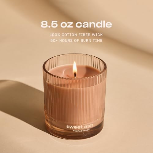 Sweet Ash Scented Candle by Snif, Low-Key Sweet and Earthy Scent, 50+ Hours, 100% Cotton Fiber Wicks, Soy Wax Blend, Non-Toxic, Vegan, 8.5 oz - Image 4