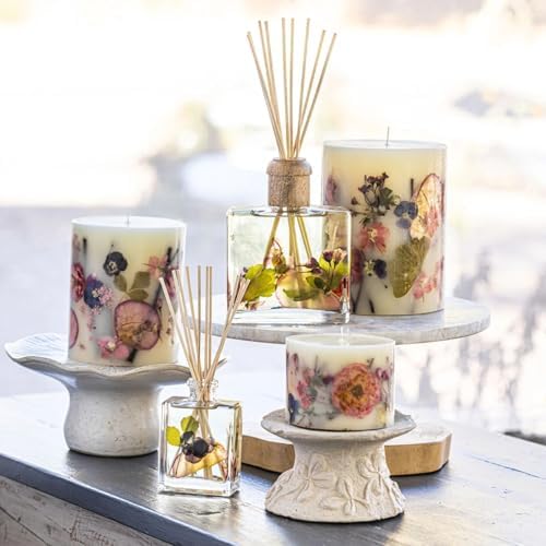 Rosy Rings Botanical Reed Diffuser 4oz - Lasts 4-6 Months Aromatherapy Notes of Amber, Cedarwood, Oud, Rose, & Red Peony Long Lasting Floral Luxurious Home Fragrance Decor Gifts (Blushing Rosewood) - Image 3