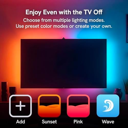 Aura Labs TV Backlight Sync to Screen for 70-85 Inch TVs - RGBIC LED Lights - Image 4