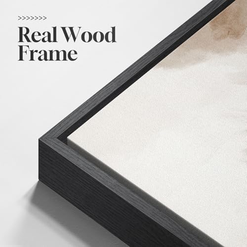 Extra Large Framed Brown Beige Abstract Wall Art for Living Room, 40x60 In - Image 5