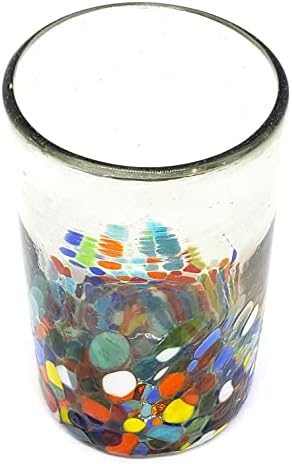 Clear & Confetti 14 oz Drinking Glasses (set of 6), Recycled Glass, Lead-free, Toxin-Free (Drinking) - Image 5