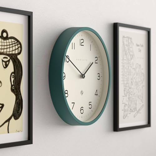 NEWGATE® Number Four Echo wall Clock | Modern Round Clock | 12" | Eden Green | Easy to Read Numbers | Ideal for Kitchen, Living Room or Office - Image 4