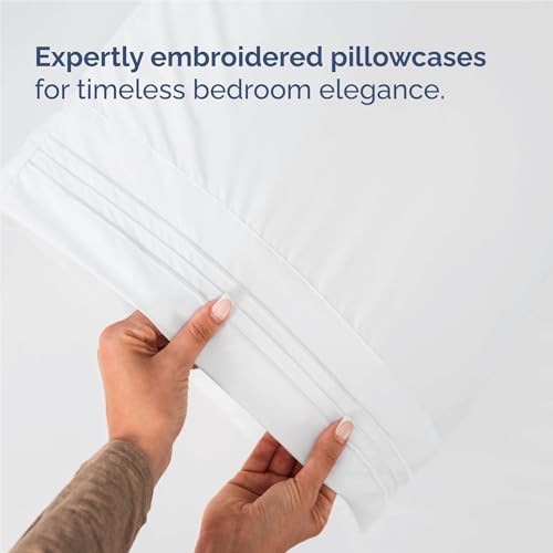 Full Size 4 Piece Sheet Set - Comfy Breathable & Cooling Sheets - White - Image 6