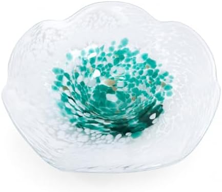 Hand Blown Glass Bowl Decorative Dish Fruit Bowl Home Decor by Unknown