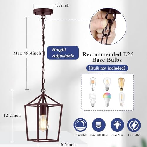 Sheetea 2 Pack Pendant Lights Kitchen Island, Farmhouse Light Fixtures - Image 6