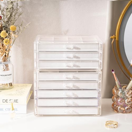 ProCase Earring Holder Organizer Jewelry Box with 8 Drawers, Warmwhite - Image 6
