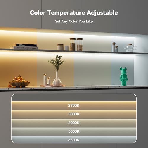 PAUTIX COB LED Strip Lights 2700K-6500K CCT Tunable White 24ft UL-Listed Dotless LED Lights Super Bright Dimmable 24V LED Tape Light with APP/RF Remote Control,Under Cabinets Bedroom Kitchen Lighting - Image 2