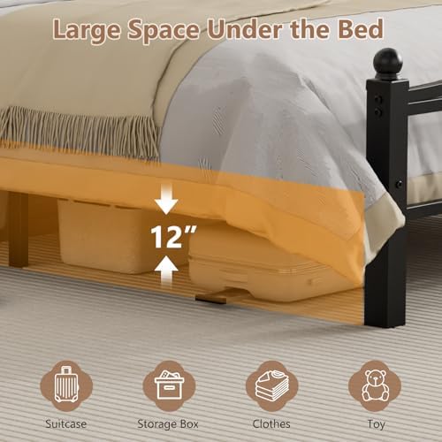 Metal Queen Bed Frame with Headboard - Image 5
