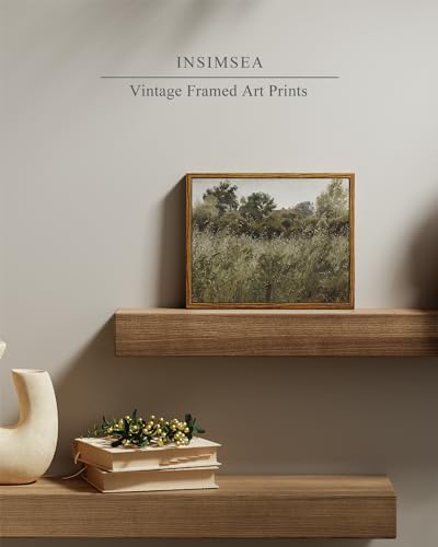 InSimSea Framed Canvas Wall Art Vintage Decor, Small Canvas Wall Art, Living Room Desk Decor, Vintage Farmhouse Wall Decor for Bedroom Living Room, Ready to Hang Wall Artwork, 8"x10" - Image 3