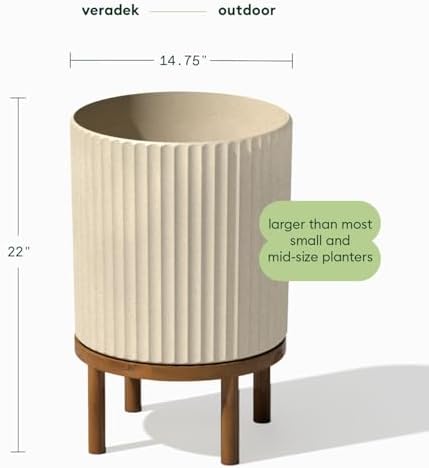 Veradek Demi Series Raised Planter - Round Planter with Stand - Image 2