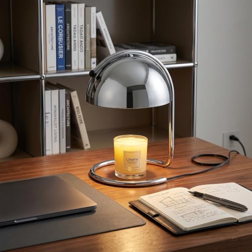 Modern Silver Candle Warmer Lamp Chrome Home Decor - Image 3