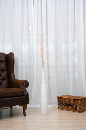 Leewadee Large Floor Vase 26 inches Mango Wood for Pampas Grass, Dried Flowers - Image 2