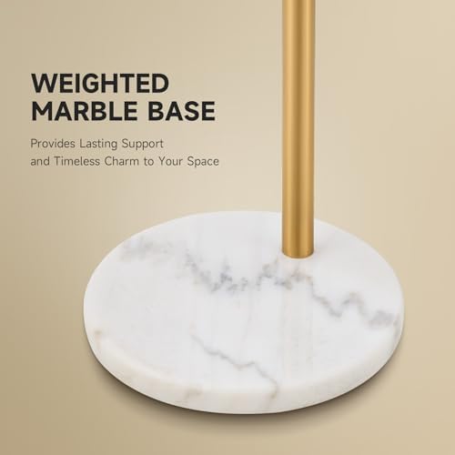 CO-Z 69" Modern Arc Floor Lamp, Gold Standing Light with Adjustable Metal Shade and Marble Base, LED Bulb Included, Contemporary Lighting for Living Room or Sofa - Image 6