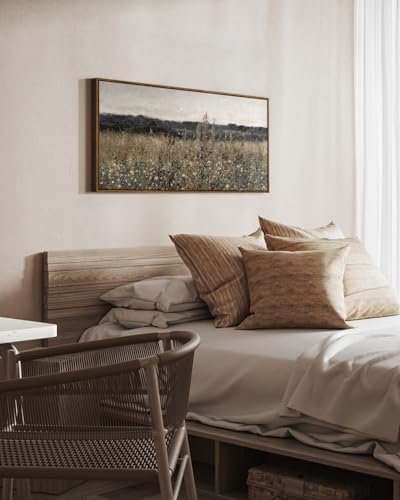InSimSea Extra Large Framed Wall Art, Flower Meadow Prints, 24x48inch - Image 4