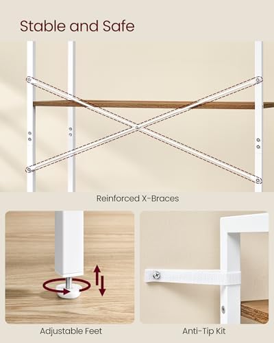 VASAGLE 6-Tier Bookshelf, Bookcase with Shelves, Storage Shelf, Living Room - Image 6