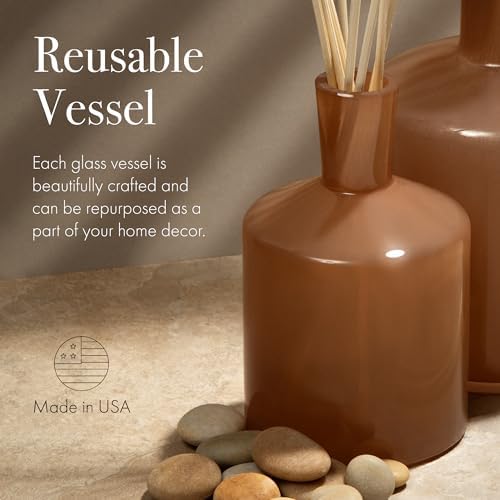 LAFCO New York Classic Reed Diffuser, Retreat - 6 oz - Up to 3 Months Fragrance Life - Reusable Glass Vessel - Natural Wood Reeds - Made in the USA - Image 5