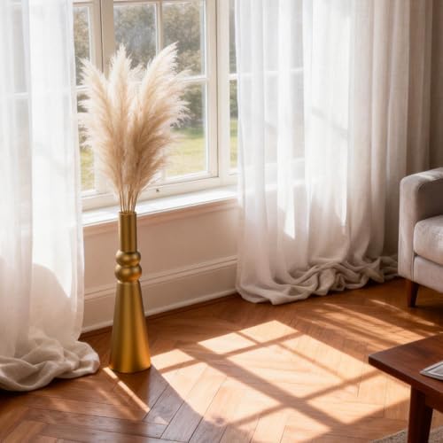 23.6Inch Gold Floor Vase – Modern Minimalist Decorative Resina Vase for Living Room, Bedroom, Office, Faux Flowers, Table, Mantel, Entryway - Image 2