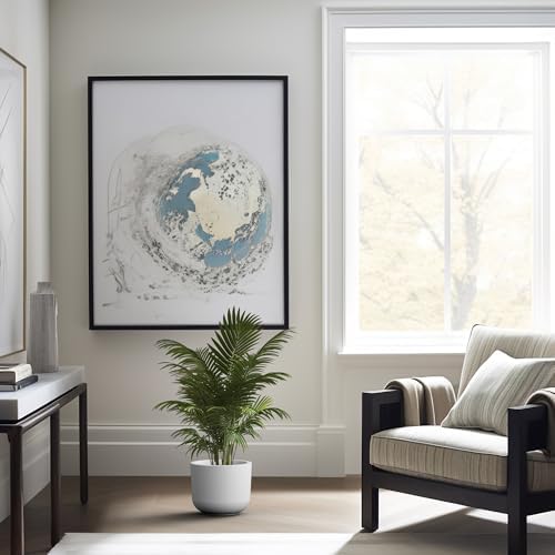 Kante Modern Home Minimalist 9" Dia White Concrete Capsule Planter - Image 6