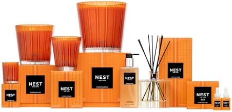 NEST New York Reed Diffuser, Pumpkin Chai - The Fall Collection - 5.9 fl oz - Fragrance for Up to 90 Days - Reusable, Refillable Glass Holder - Includes 8 All-Natural Reed Sticks - Flame Free - Image 5