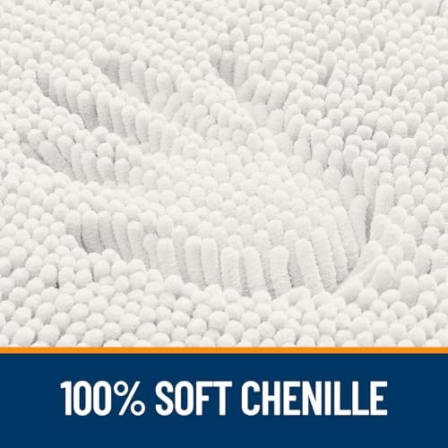 OLANLY Bathroom Rugs 35x24, Extra Soft Absorbent Chenille Bath Rugs - Image 3