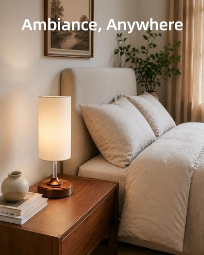 EZVALO Dimmable Cordless Table Lamp, Small Ambient Light with Timer - Image 4