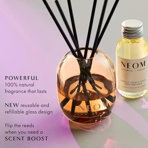 NEOM Perfect Night's Sleep Reed Diffuser Refill, 100ml I Lavender, Chamomile and Patchouli I 100% Natural Fragrances I Lasts 12 Weeks - Image 3