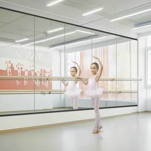 Home Gym Mirror for Wall, 70x24x2PCS Frameless Full Length Mirror, Black - Image 3