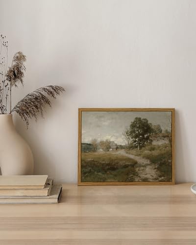 InSimSea Framed Canvas Wall Art Decor, French Countryside Painting, Farmhouse Rustic Vintage Decor for Kitchen Living Room Shelf, 8"x10",small size - Image 3