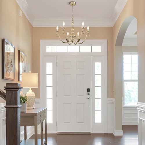 23.62'' Antique Silver Chandelier, 6-Light Farmhouse Chandeliers - Image 4