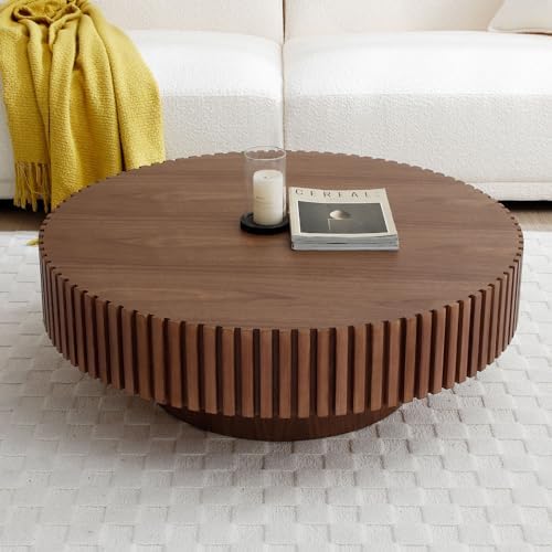31" Round Coffee Table for Living Room, Mid Century Modern Coffee Table by FGXJY