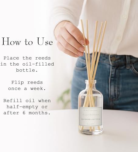 K. Hall Designs Washed Cotton Boxed Diffuser Kit, Refreshing Clean Scent - Image 3