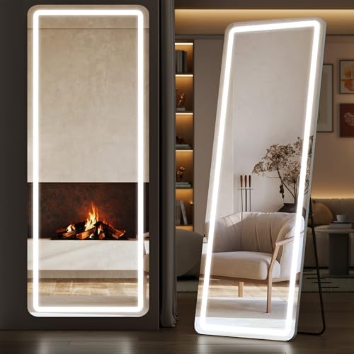 Sweetcrispy LED Full Length Floor Mirror, 71"x26" Lighted Full Body Mirror by Sweetcrispy