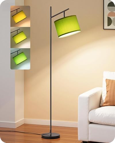 EDISHINE Modern Floor Lamps for Living Room, 64.7" Green Standing Lamp by EDISHINE