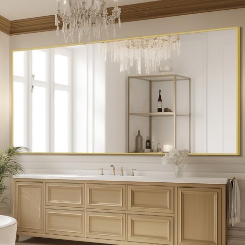 MELOMOIR 82"x44" Oversized Mirror Full Length, Gold Floor Mirror, 3-in-1 - Image 5