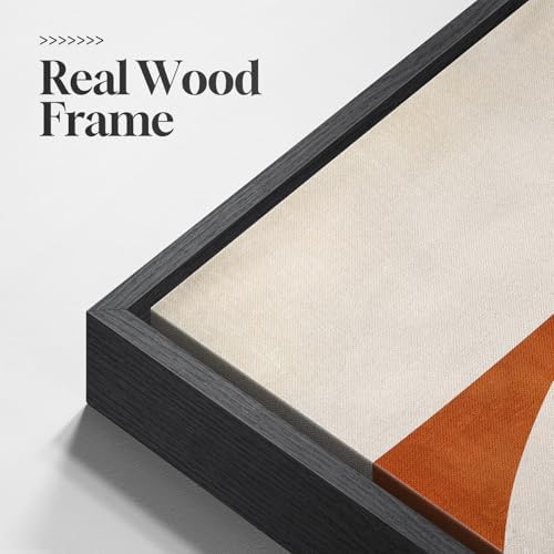 Large Framed Beige Orange Abstract Wall Art for Living Room, 3 Piece 24x36 - Image 6