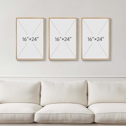 Framed Matisse Colorful Abstract Canvas Wall Art Set of 3, 16x24 In - Image 4