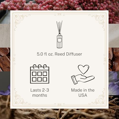 Hotel Lobby Candle Linen Reed Diffuser – Long Lasting – Pink Pepper, Linen, Sandalwood, Iris & Vetiver – Refillable Glass Vessel – 9 Diffuser Reeds – Made in USA – 5.0 fl oz (150ml), 10 ¾” H - Image 4