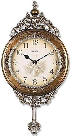 SHISEDECO 29.5" Large Vintage Antique Grandfather Pendulum WallClock,Copper by SHISEDECO