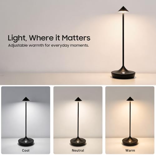 2 Pack Cordless Table Lamp, Rechargeable 6000mAh Battery Table Light - Image 4