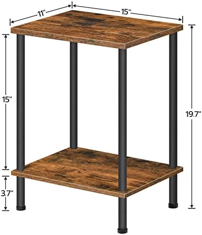 HOOBRO End Tables Set of 2, Small Side Tables, Nightstands for Small Spaces - Image 3