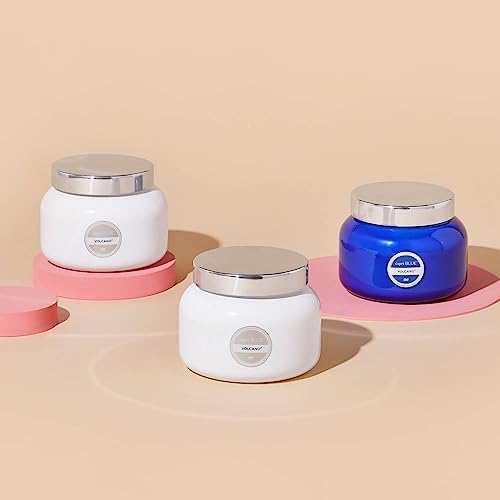 Capri Blue Volcano Scented Candles - Luxury Three Wick Candles for Home Scented with Tropical Fruit & Sugared Citrus - Soy Wax Blend - Large White Color (28 oz) - Image 6