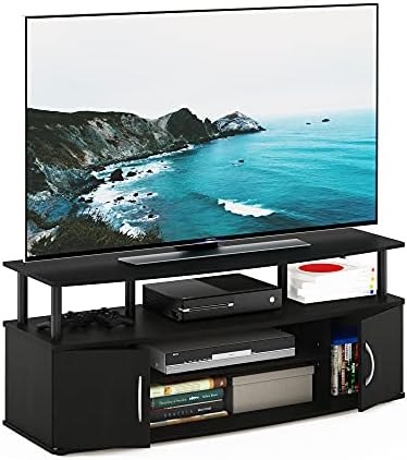 Furinno JAYA Large Entertainment Stand for TV Up to 55 Inch, Blackwood by Furinno-FitsYourSpaceFitsYourBudget