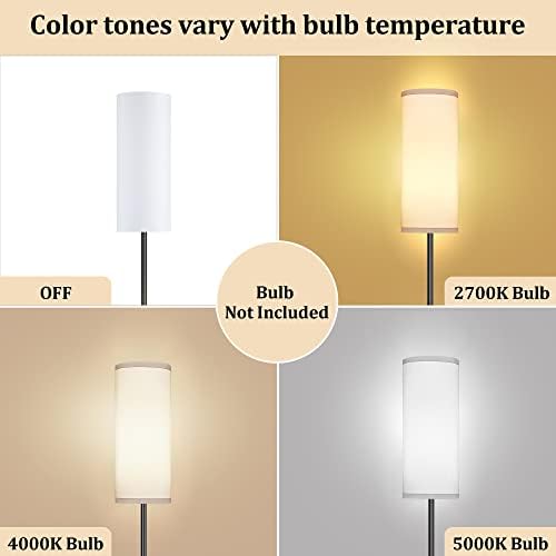 PARTPHONER Modern Standing Lamp with Lampshade, Minimalist Tall Lamp with Foot Switch for Living, Bedroom, Kids Room, Office - Image 6