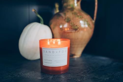 Sand + Fog Scented Candles - Autumn Harvest - Additional Scents and Sizes - 3 Wicks 100% Cotton Lead-Free - Luxury Air Freshening Jar Candles - Perfect Home Decor - 21 oz - Image 6