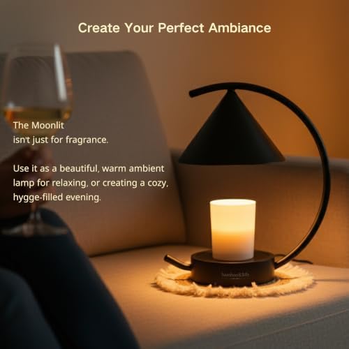 Japandi Moon Arc Candle & Wax Warmer Gift Set, Tsukimi Inspired - Image 3