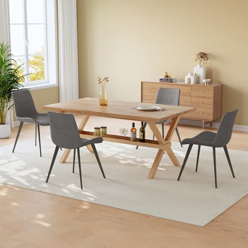 HIPIHOM Dining Table Set for 4,Kitchen Table with Dining Chairs - Image 2