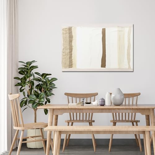 Canvas Wall Art Decor Large Wall Art for Living Room Brown And White Wall Art Decor Artwork for Walls Oversized Abstract Wall Art Prints Canvas Art Wall Decor 32"X48" Bedroom Office Wall Decor - Image 6