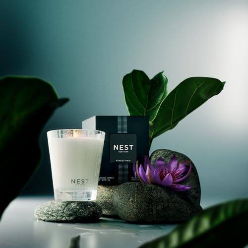 NEST New York Scented Classic Candle, Forest Rain - 8.1 oz - Up to 60-Hour Burn Time - Reusable Glass Vessel - Image 4