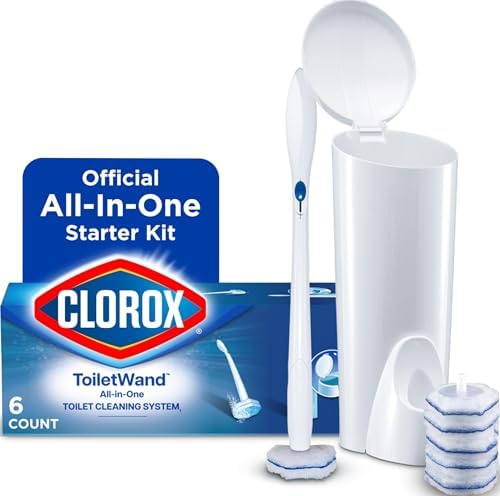 Clorox ToiletWand Toilet Cleaning Starter Kit, 1 Kit with 6 Refill Heads by Clorox